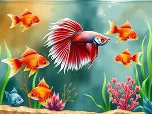Betta e Pesci Rossi: Possono Convivere? Guida Definitiva