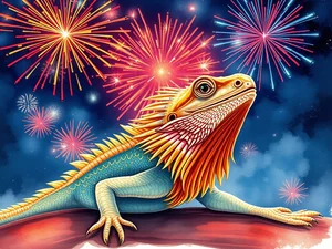 Calmare il Drago Barbuto: Guida ai Fuochi d'Artificio