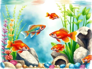 Guppy e Pesci Rossi: Possono Convivere in Acquario?